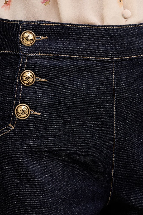 Luisa Spagnoli jeansy wide leg damskie Almanacco granatowy 542991