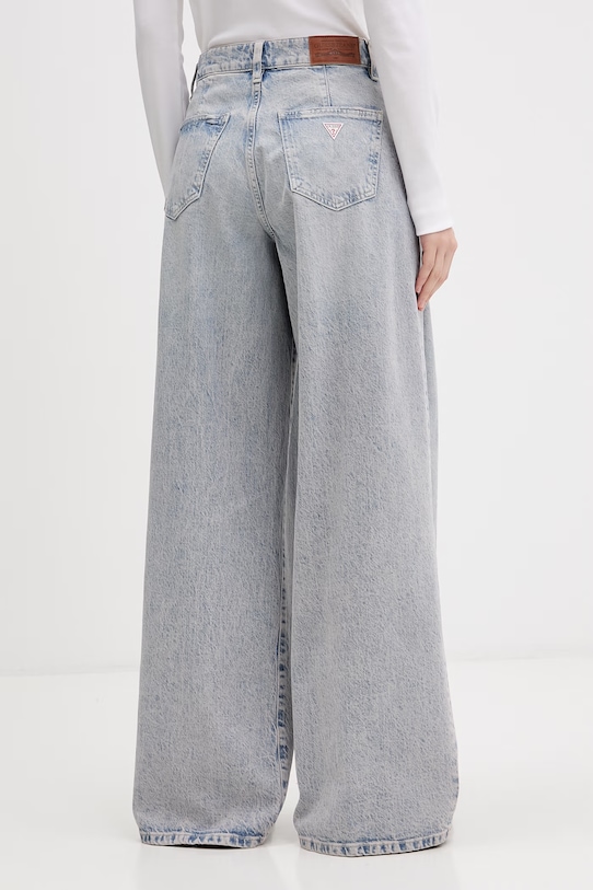Odjeća Guess Jeans wide leg traperice za žene W6GA2U.D5M57 plava