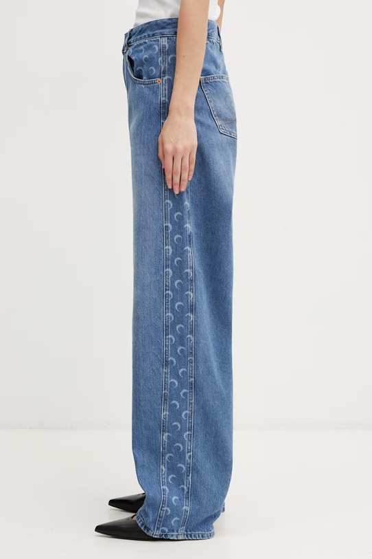 Marine Serre jeansy relaxed fit damskie WPA174ACDEN0002 niebieski SS26