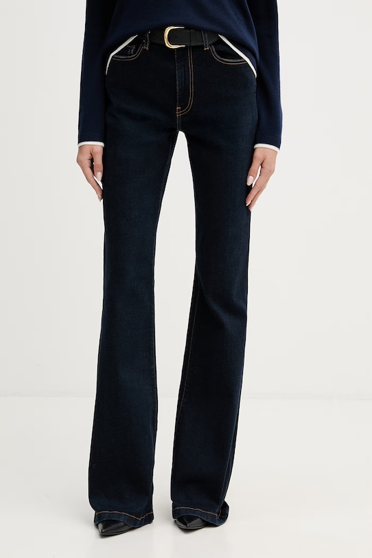 United Colors of Benetton jeansy flare damskie granatowy 4IMHDE00F