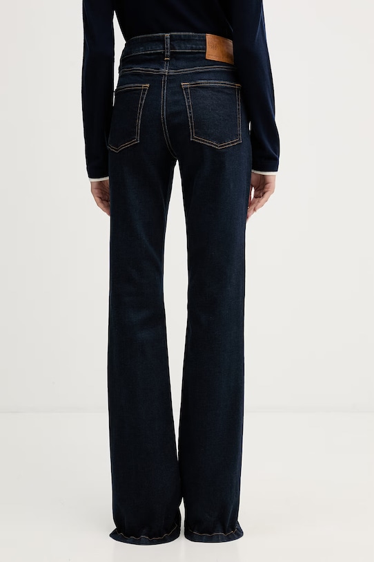 Odzież United Colors of Benetton jeansy flare damskie 4IMHDE00F granatowy