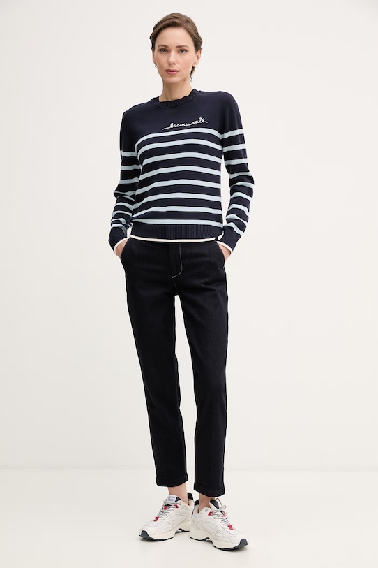 United Colors of Benetton jeansy chino damskie 4LCBDF0B8 granatowy SS26