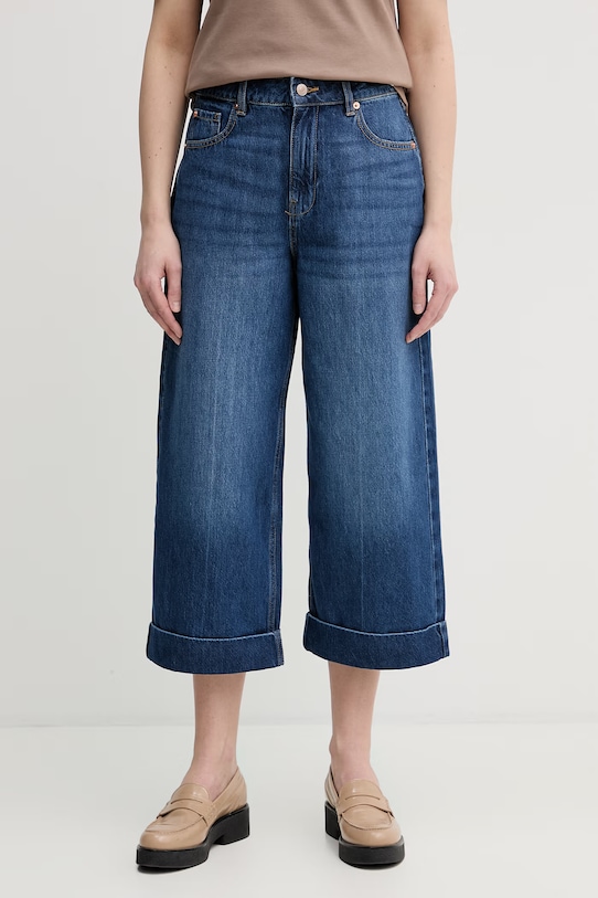 United Colors of Benetton Jeansy relaxed fit damskie niebieski 4IKGDE02Q