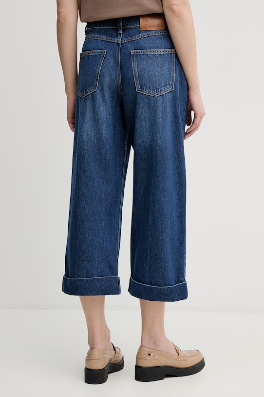 Odzież United Colors of Benetton Jeansy relaxed fit damskie 4IKGDE02Q niebieski