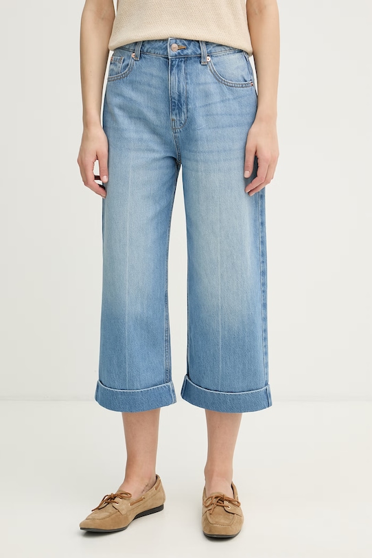 United Colors of Benetton jeansy relaxed fit damskie niebieski 4IKGDE02Q