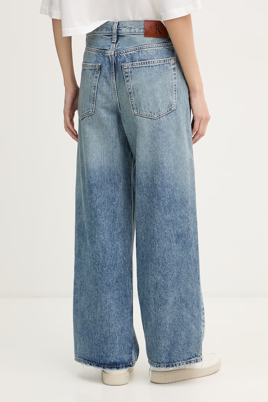 Oblečenie Calvin Klein Jeans rifle rovné dámske LV047F473G modrá