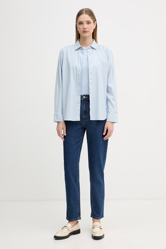 Calvin Klein Jeans jeansy relaxed fit damskie LV047F492G niebieski SS26