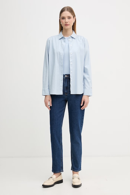 Calvin Klein Jeans jeansy relaxed fit damskie LV047F492G niebieski SS26