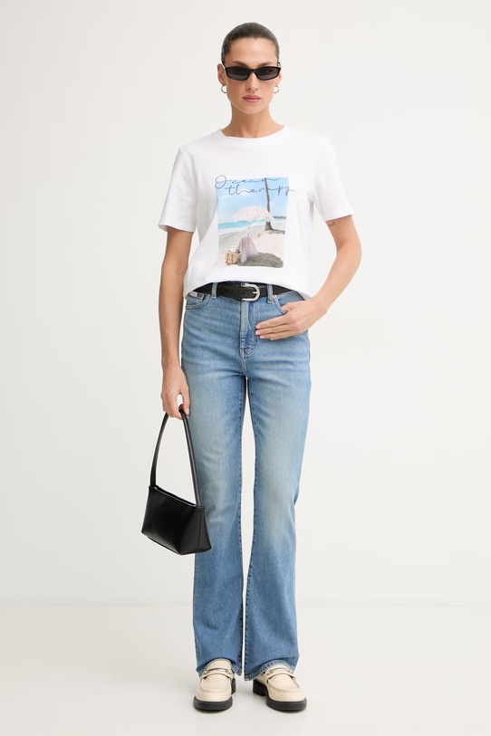 Calvin Klein Jeans rifle flare dámske LV047F665G modrá SS26