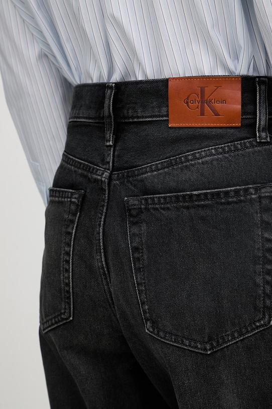 Calvin Klein Jeans jeansy relaxed fit damskie czarny LV047F686G
