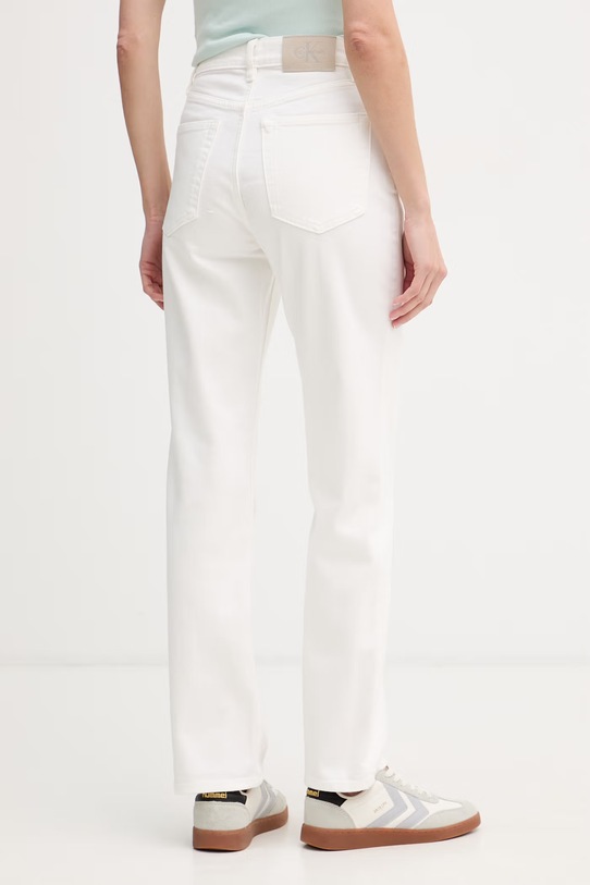 Oblečenie Calvin Klein Jeans rifle straight dámske LV047F712G biela