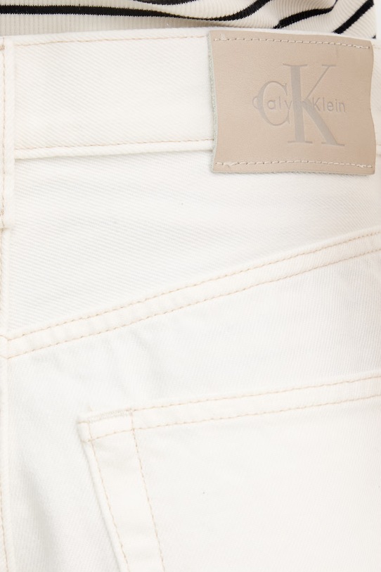 Calvin Klein Jeans jeansy barrel damskie beżowy LV047F463G