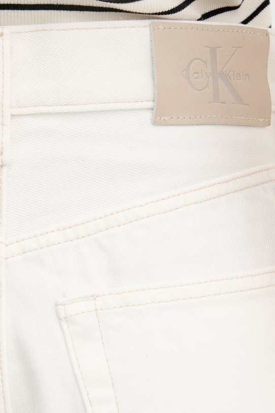 Calvin Klein Jeans jeansy barrel damskie beżowy LV047F463G