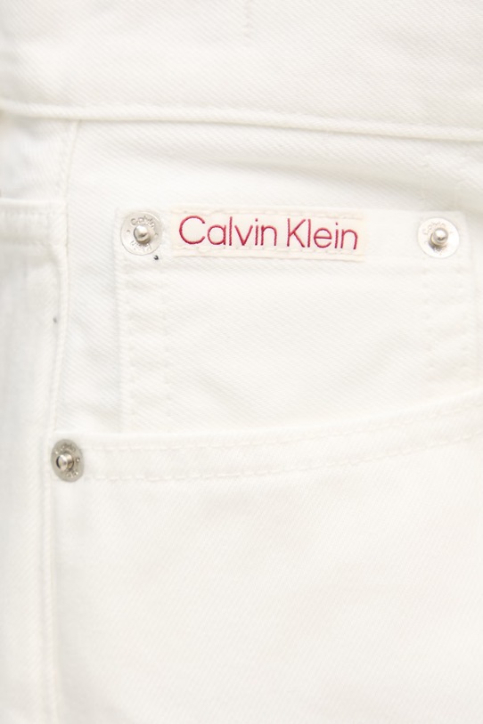 Calvin Klein Jeans jeansy relaxed fit damskie beżowy LV047F742G