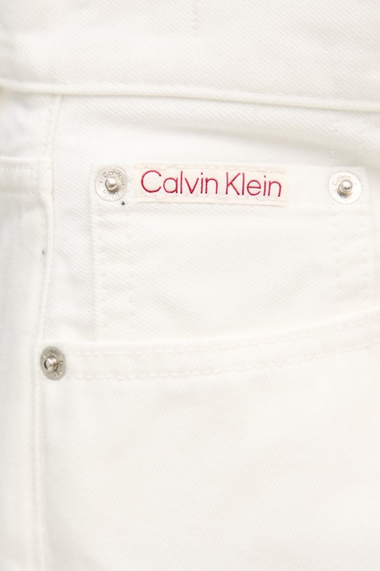 Calvin Klein Jeans jeansy relaxed fit damskie beżowy LV047F742G