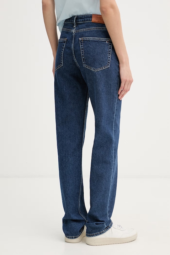 Oblačila Tommy Hilfiger ravne kavbojke ženske WW0WW48564 mornarsko modra