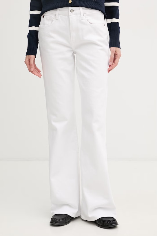Tommy Hilfiger jeansy flare damskie biały WW0WW49655