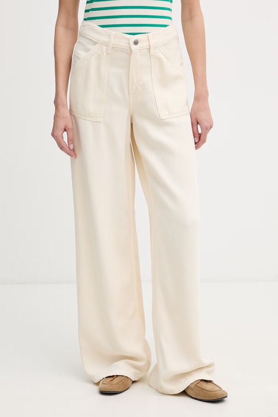 Tommy Hilfiger rifle wide leg dámske béžová WW0WW49667