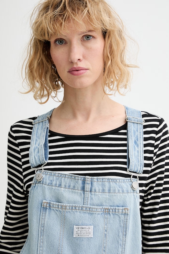 Levi's ogrodniczki jeansowe VINTAGE SHORTALL niebieski 52333.0068