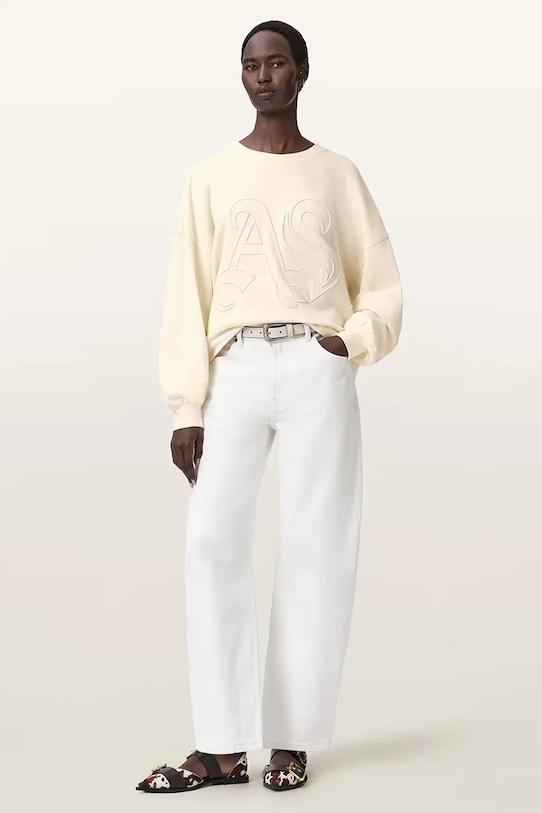 Odzież AllSaints bluza bawełniana LILA W066JE beżowy