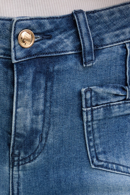 Gaudi jeansy flare damskie 611BD26014 niebieski