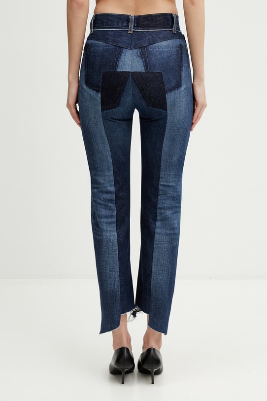 Odzież Vetements Iconic Cut-up jeansy straight damskie WE76DP343N3 niebieski