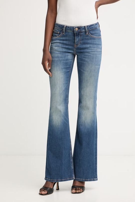 Guess jeansy flare damskie niebieski W6GAJ7.D0717