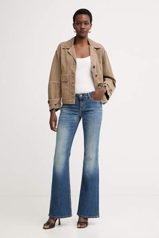 Guess jeansy flare damskie W6GAJ7.D0717 niebieski SS26