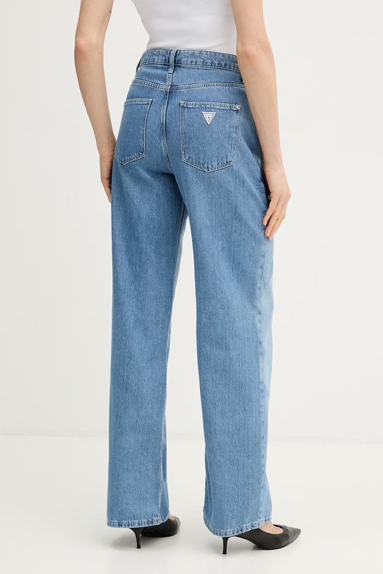 Odzież Guess jeansy wide leg damskie W6GA1A.D0696 niebieski