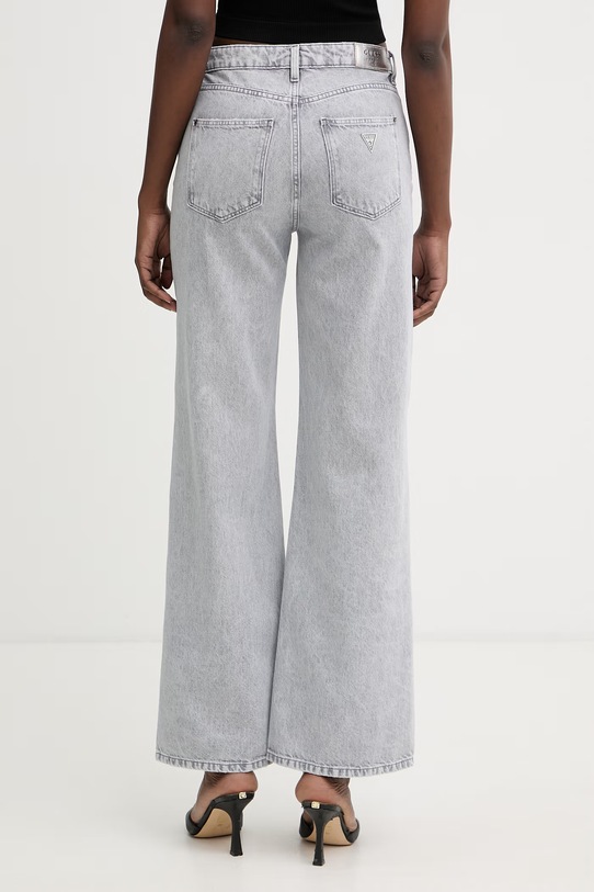Odzież Guess jeansy wide leg damskie W6GA1A.D0711 szary