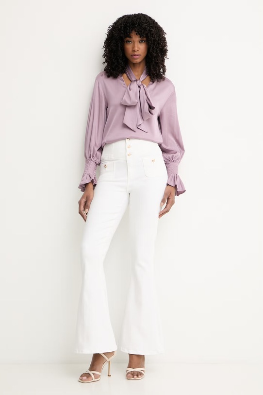 Guess flare da donna KAIRA W6GA14.D0857 bianco SS26