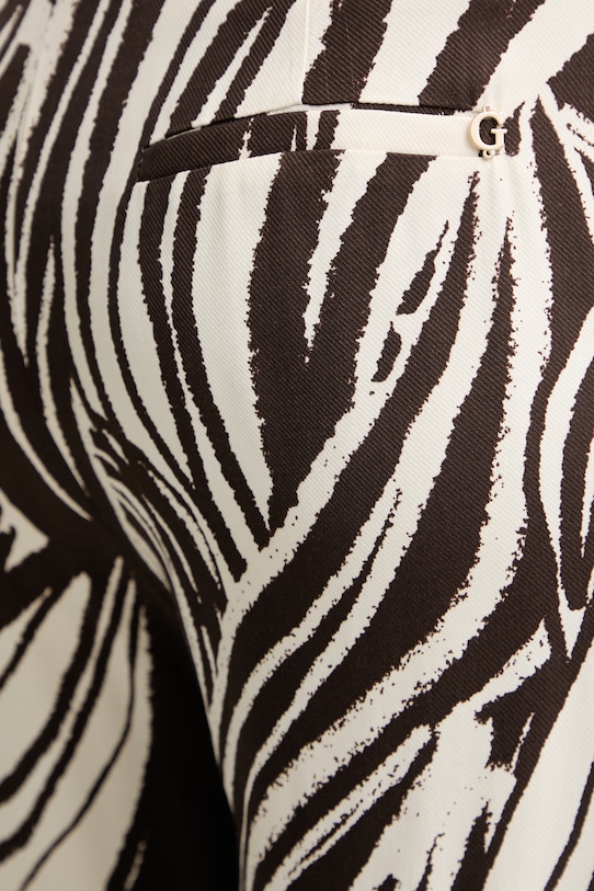 Guess παντελόνι ίσιο γυναικείο από βισκόζη BASTIENNE καφέ W6GB19.W1972