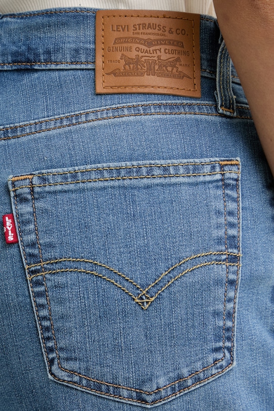 Levi's blugi wide leg pentru femei 728 HR WIDE LEG albastru 0039B.0021