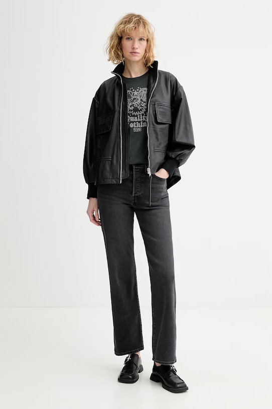 Levi's jeansy RIBCAGE FULL LENGTH 79078.0015 czarny SS26