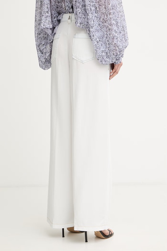 Îmbrăcăminte Patrizia Pepe pantaloni pentru femei 2P1743.D9A0 alb