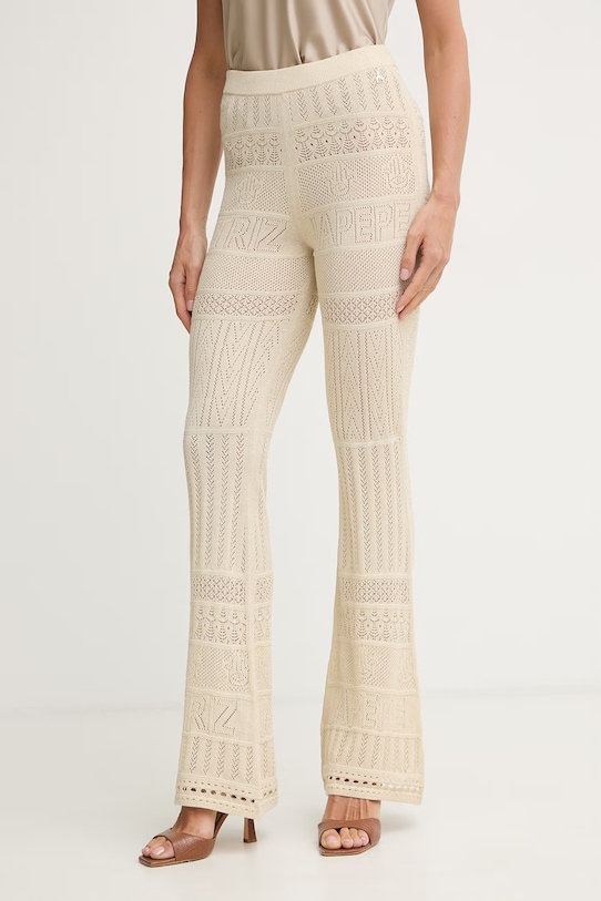 Patrizia Pepe spodnie damskie beżowy 2P1757.K332L