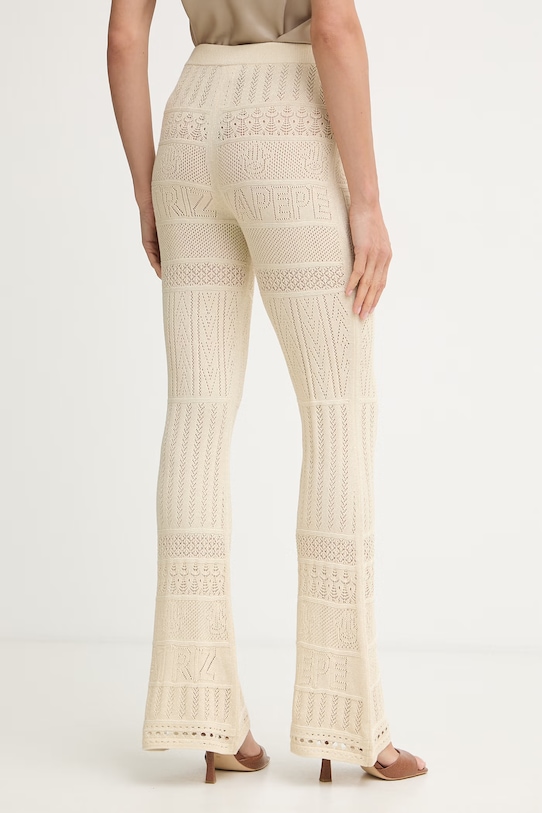 Odzież Patrizia Pepe spodnie damskie 2P1757.K332L beżowy