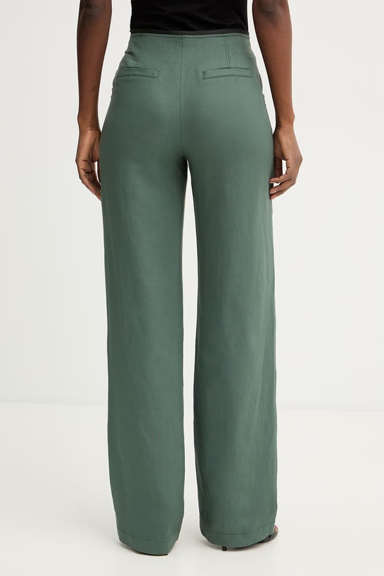 Oblečenie Patrizia Pepe nohavice dámske z viskózy 2P1759.A052 zelená