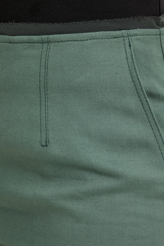 Patrizia Pepe nohavice dámske z viskózy zelená 2P1759.A052