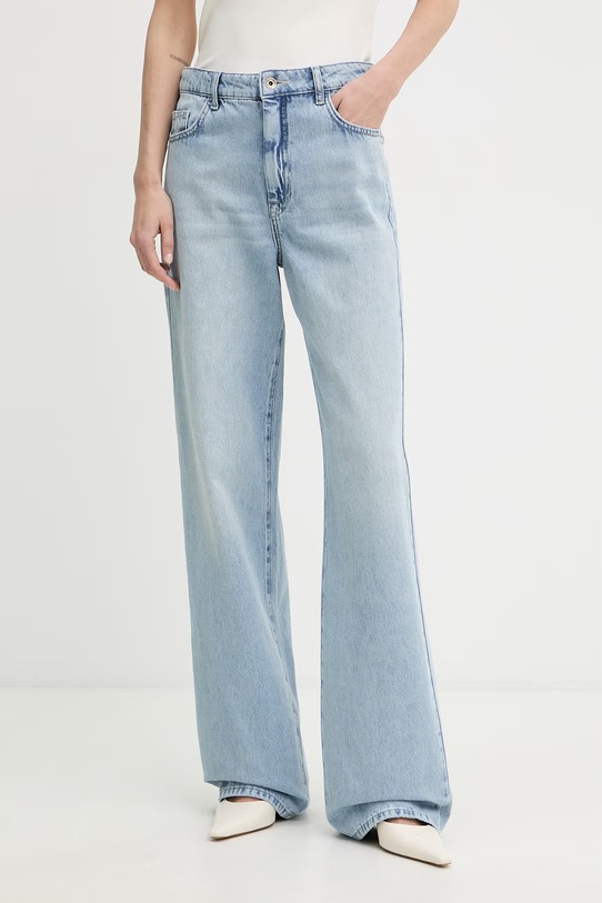 Patrizia Pepe jeansy straight damskie niebieski 2P1772.D070