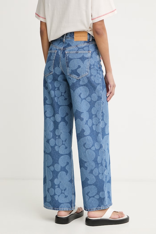 Odzież Marimekko jeansy relaxed fit damskie 095180 niebieski