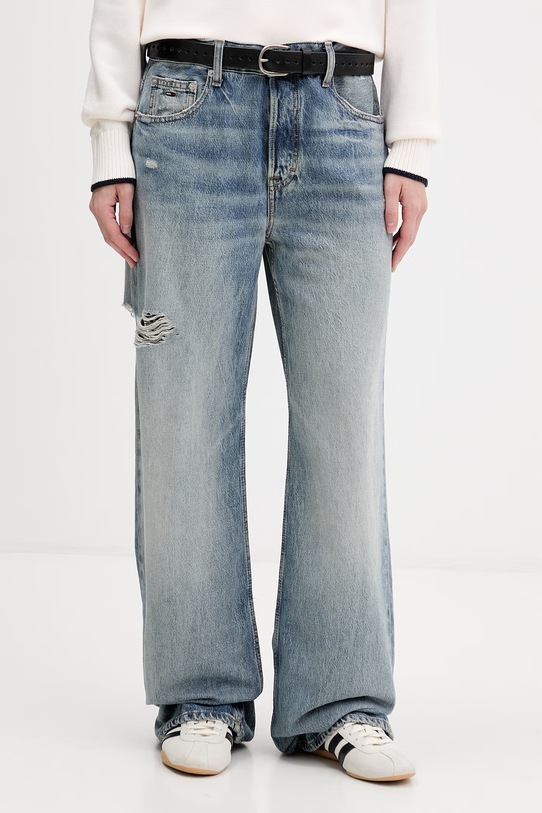 Tommy Jeans jeansy relaxed fit damskie niebieski DW0DW22378