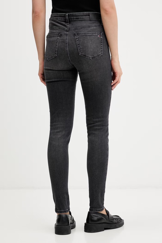 Odzież Tommy Jeans jeansy skinny damskie DW0DW22661 czarny