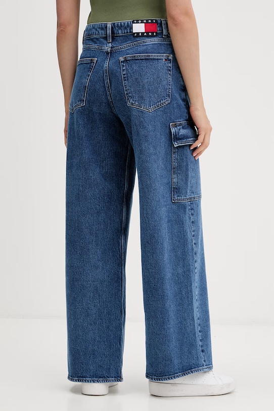 Odzież Tommy Jeans jeansy loose damskie DW0DW22668 niebieski