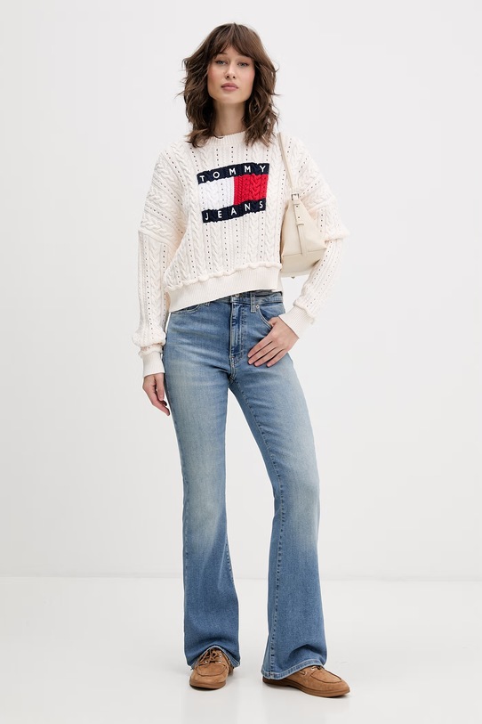 Tommy Jeans flare džíny dámské DW0DW22683 modrá SS26