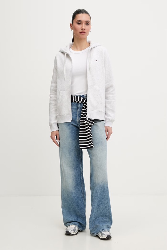 Tommy Jeans jeansy wide leg damskie DW0DW22746 niebieski SS26