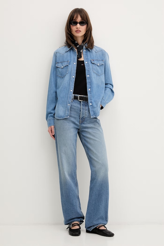 Tommy Jeans jeansy damskie DW0DW23028 niebieski SS26