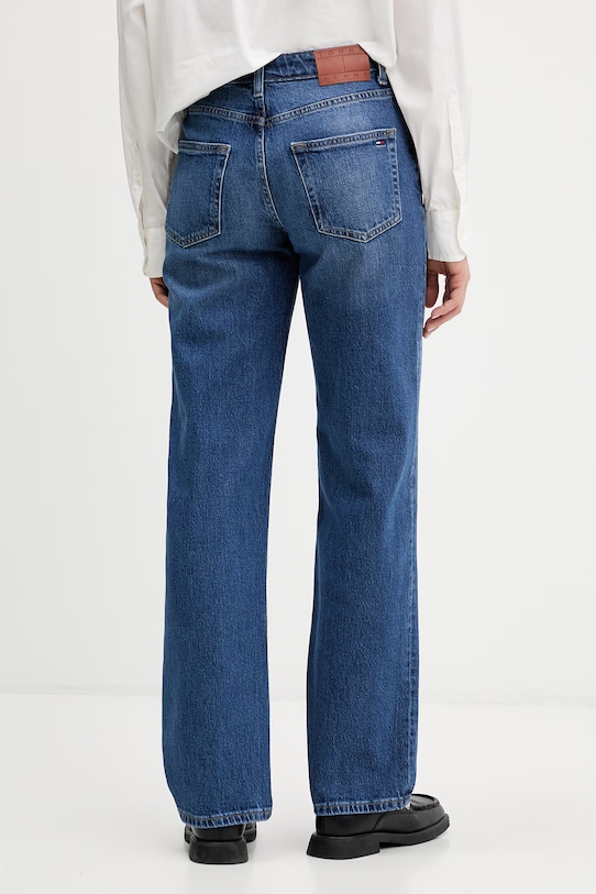 Odzież Tommy Jeans jeansy straight damskie DW0DW23046 granatowy