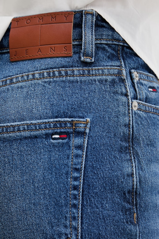 Tommy Jeans jeansy straight damskie granatowy DW0DW23046