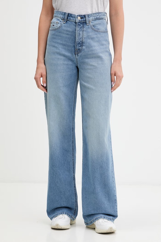 Tommy Jeans jeansy wide leg damskie niebieski DW0DW23332